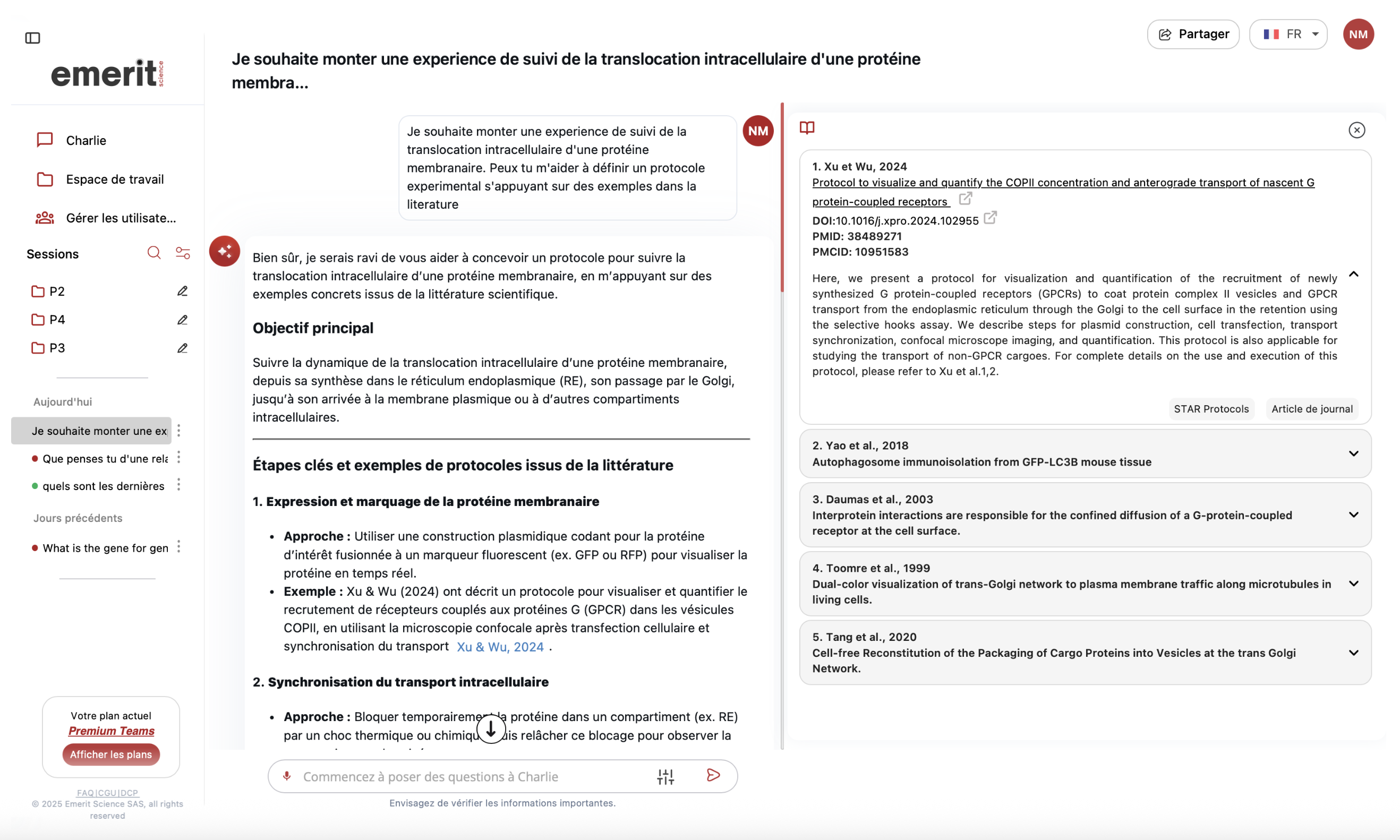 Cas d'usage 5 : Monter des protocoles expérimentaux